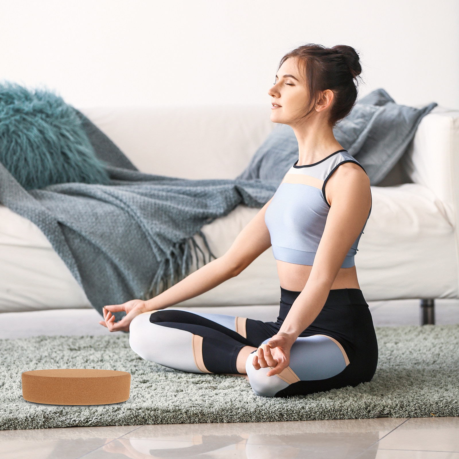 Yoga Block Cork - Oval Shaped Cork Yoga Block Sustainable