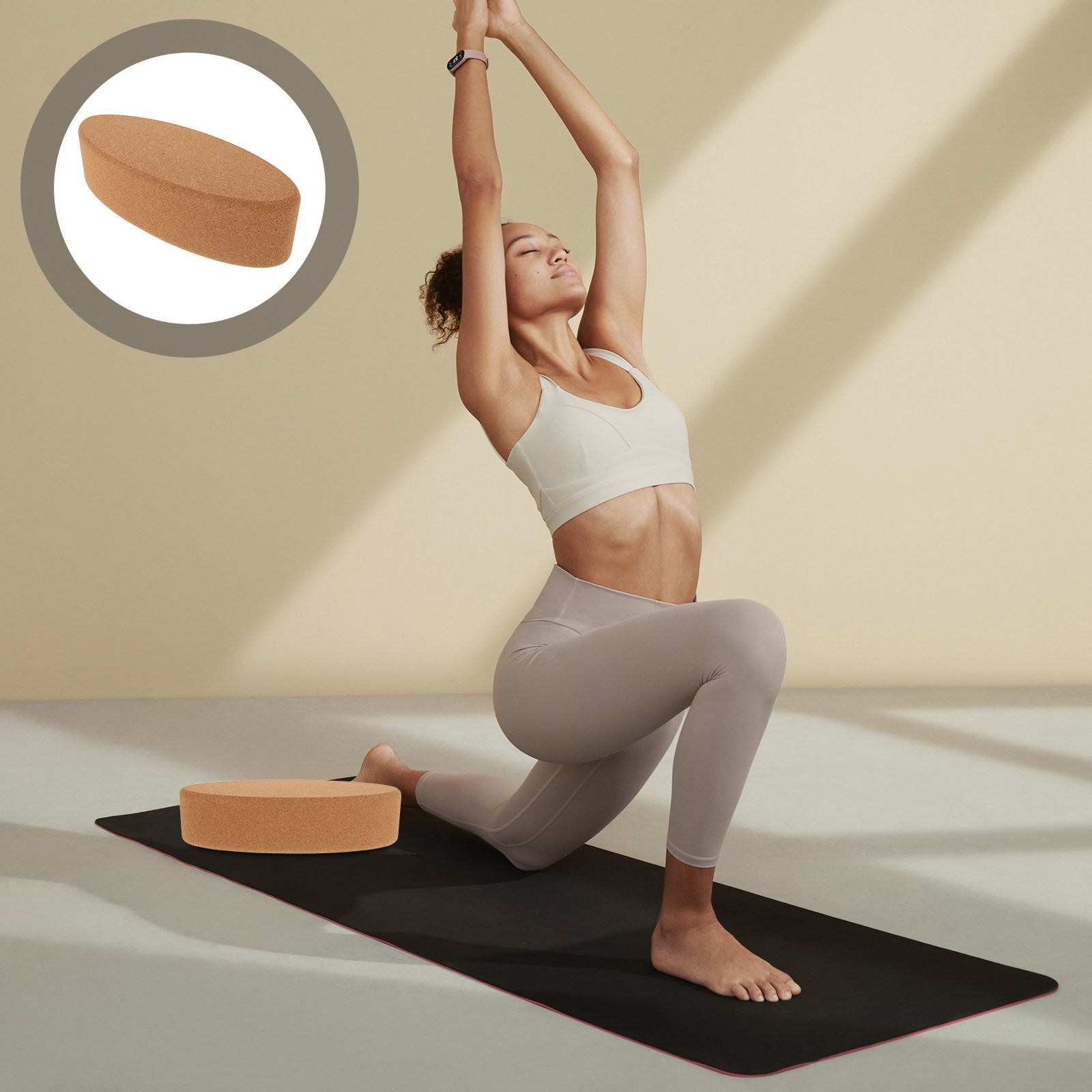 Yoga Block Cork - Cork Yoga Brick Oval Blocks for