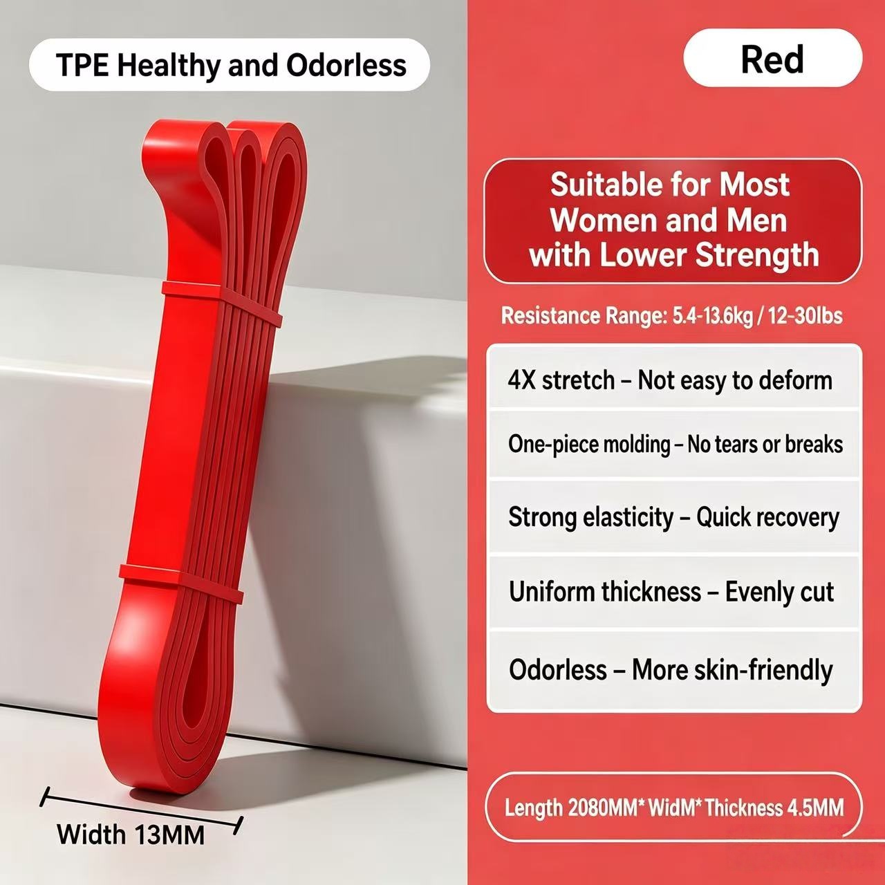 TPE Resistance Bands 6 Levels  - Pilates And Yoga Difference 评论和价格