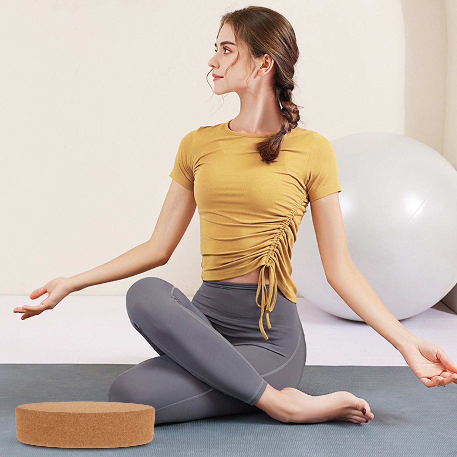 Oval Cork Yoga Block Premium D - Yoga Block Cork 评论和价格