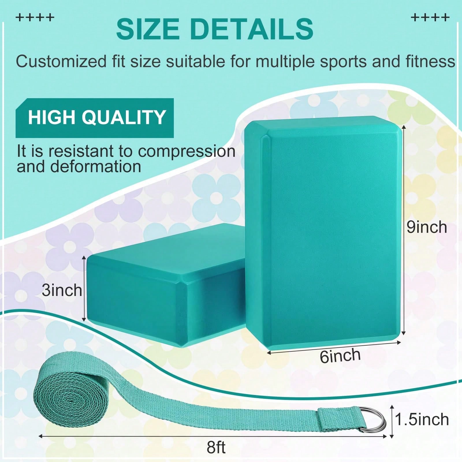 2‑Pack High‑Density Foam Yoga  - Yoga Block Cork 评论和价格