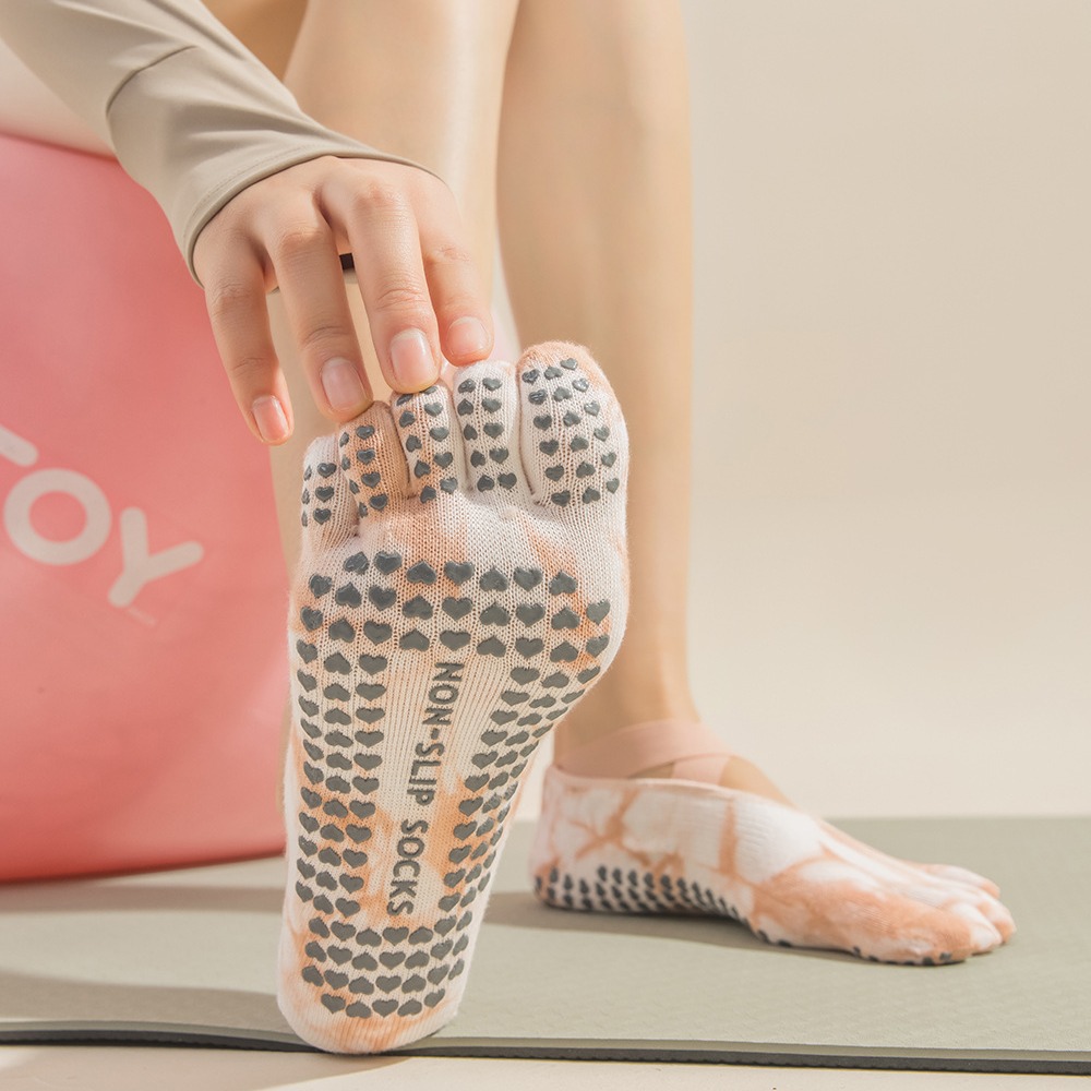 Tie-Dye Women's Five Finger Gr - Pilates Yoga And Barre 评论和价格