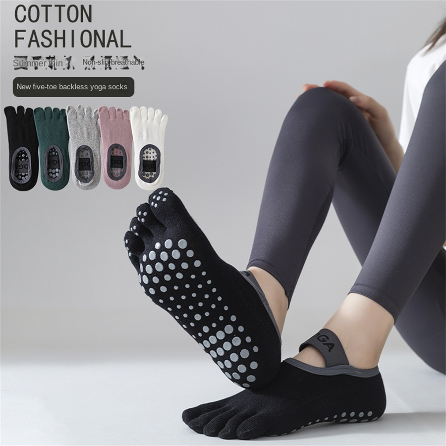 Anti-slip Pilates Socks with 5 - Pilates Yoga And Barre 评论和价格