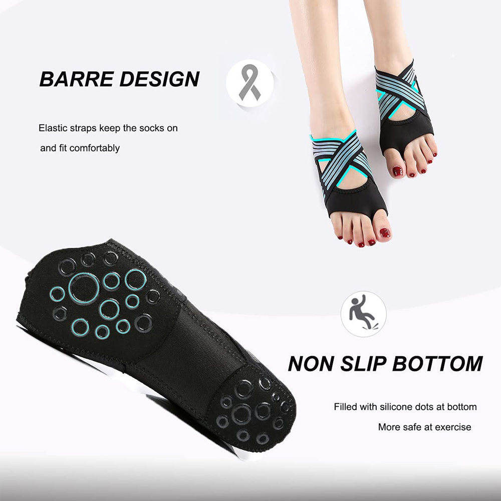 1Pair Women Non-Slip Toeless G - Pilates Yoga And Barre 评论和价格