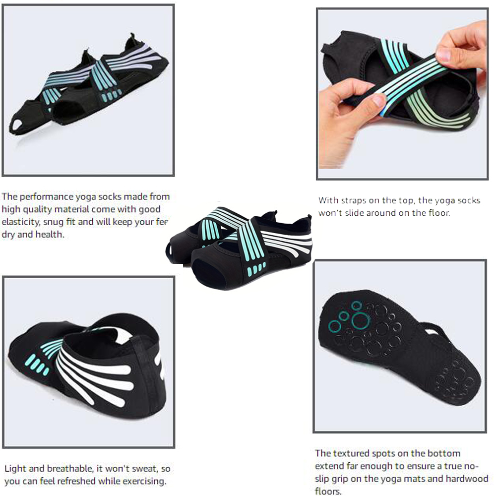 1Pair Women Non-Slip Toeless G - Pilates Yoga And Barre 评论和价格