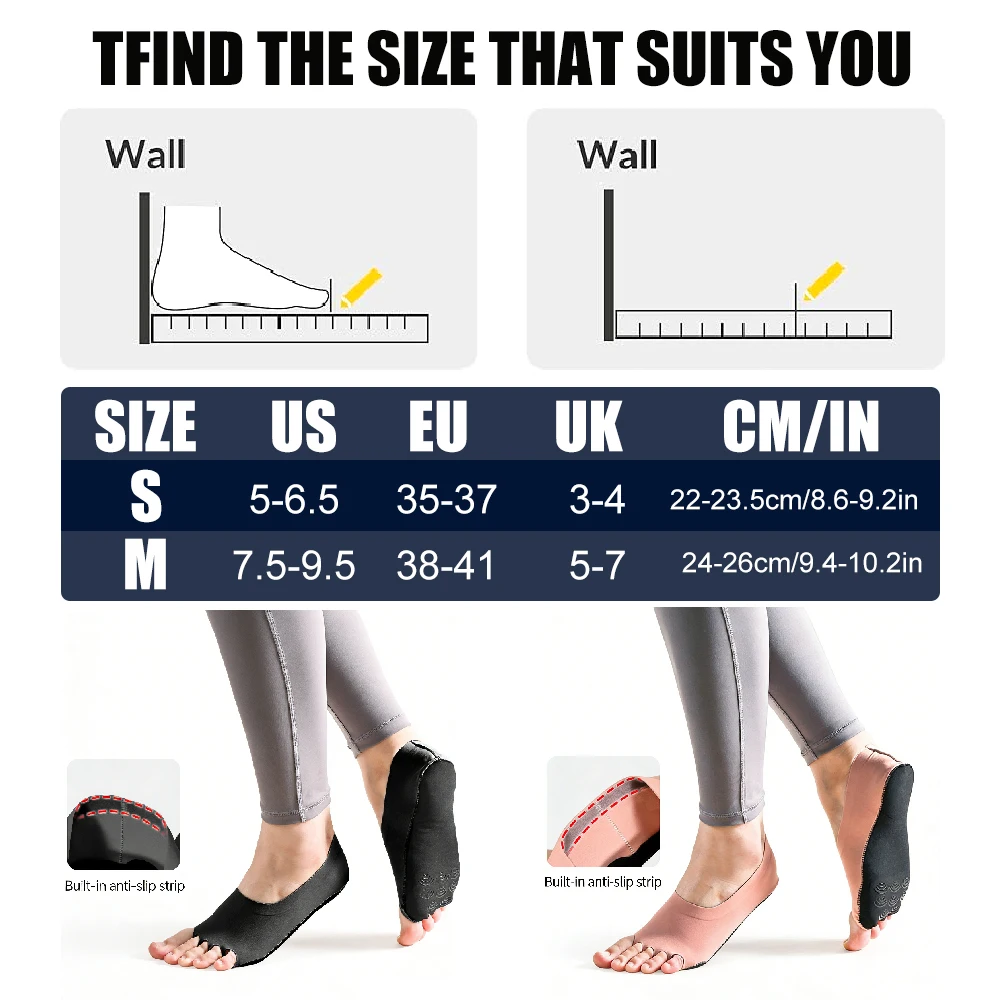 1Pair Toeless Yoga Socks for W - Pilates Yoga Training 评论和价格
