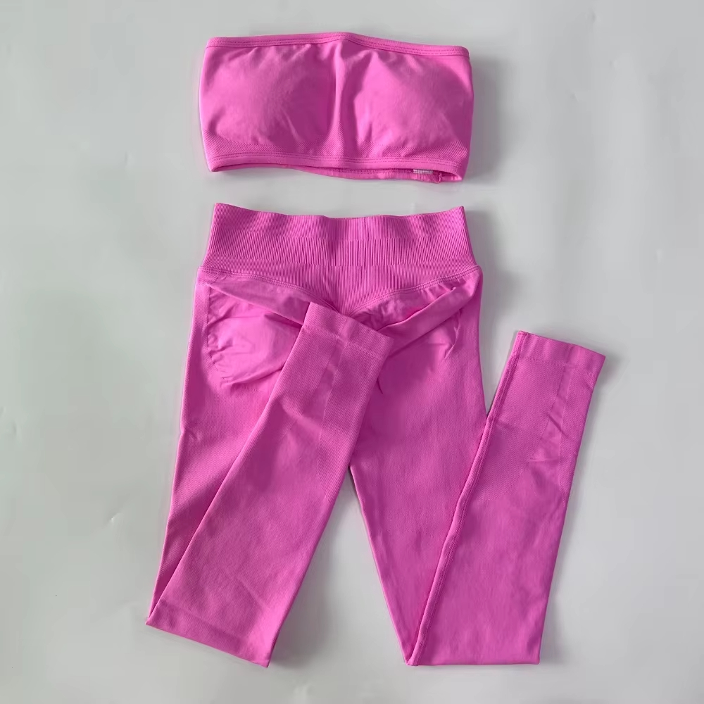 2 Piece Strapless Women's Band - Pilates Yoga Leggings 评论和价格