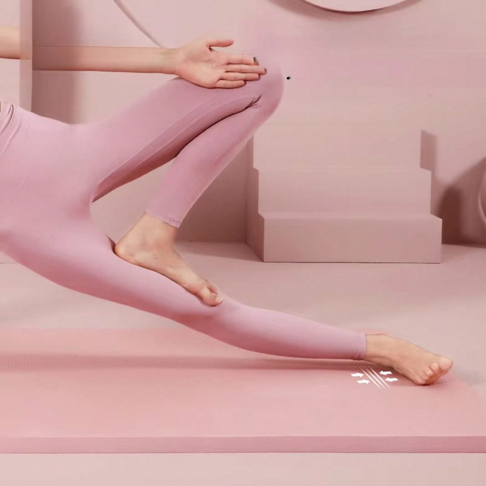 185*61CM Pink Non Slip Yoga Ma - Pilates Yoga Mat Workout 评论和价格
